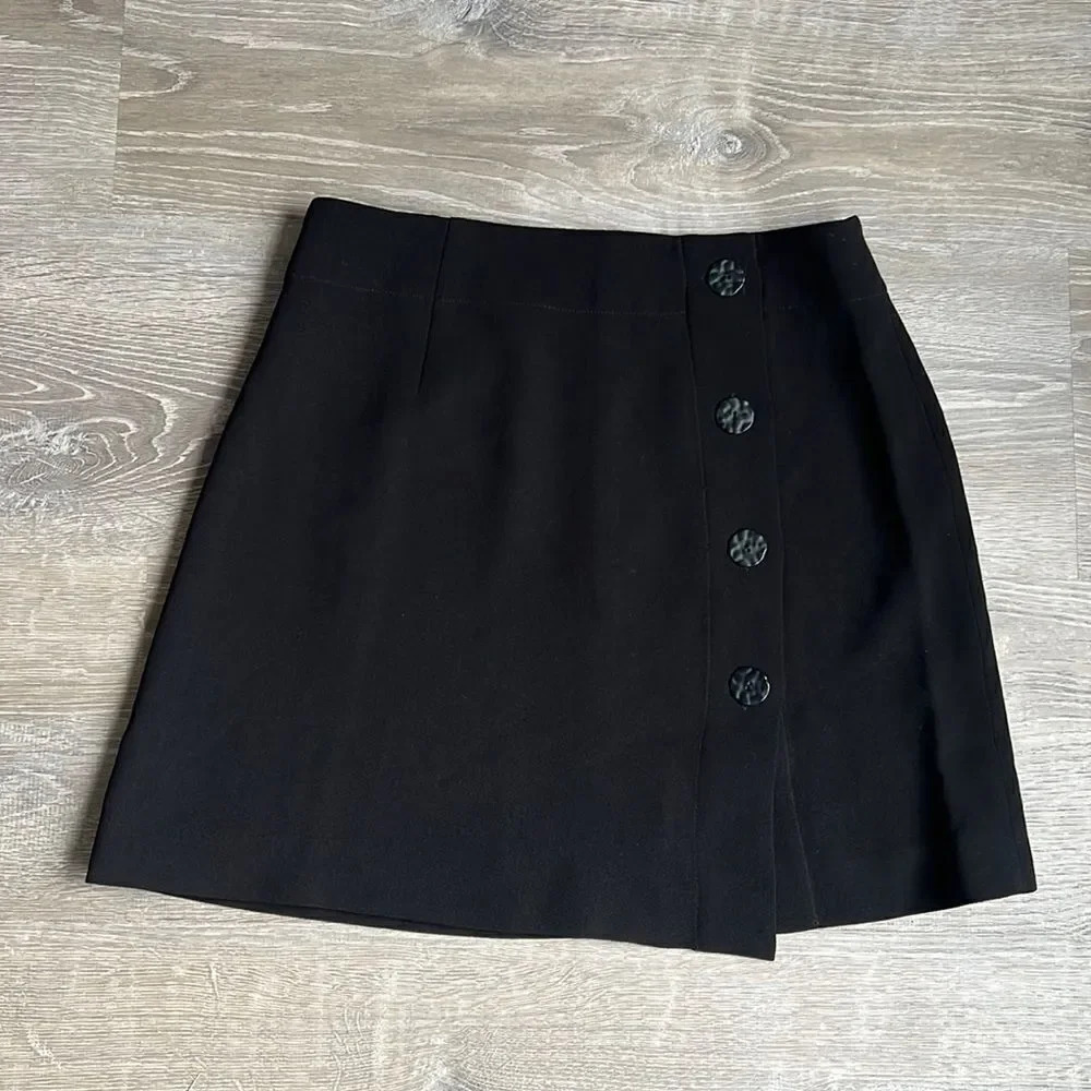 Whistles BUTTON DETAIL CREPE SKIRT - Picture 2 of 7